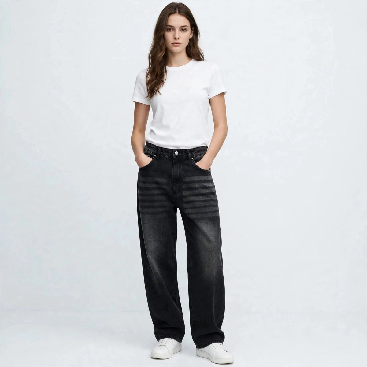 Women Black Wash Baggy premium quality