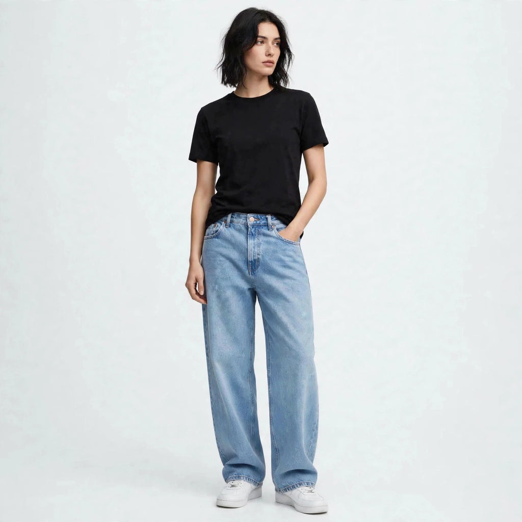 Women Ice Blue  Baggy premium quality